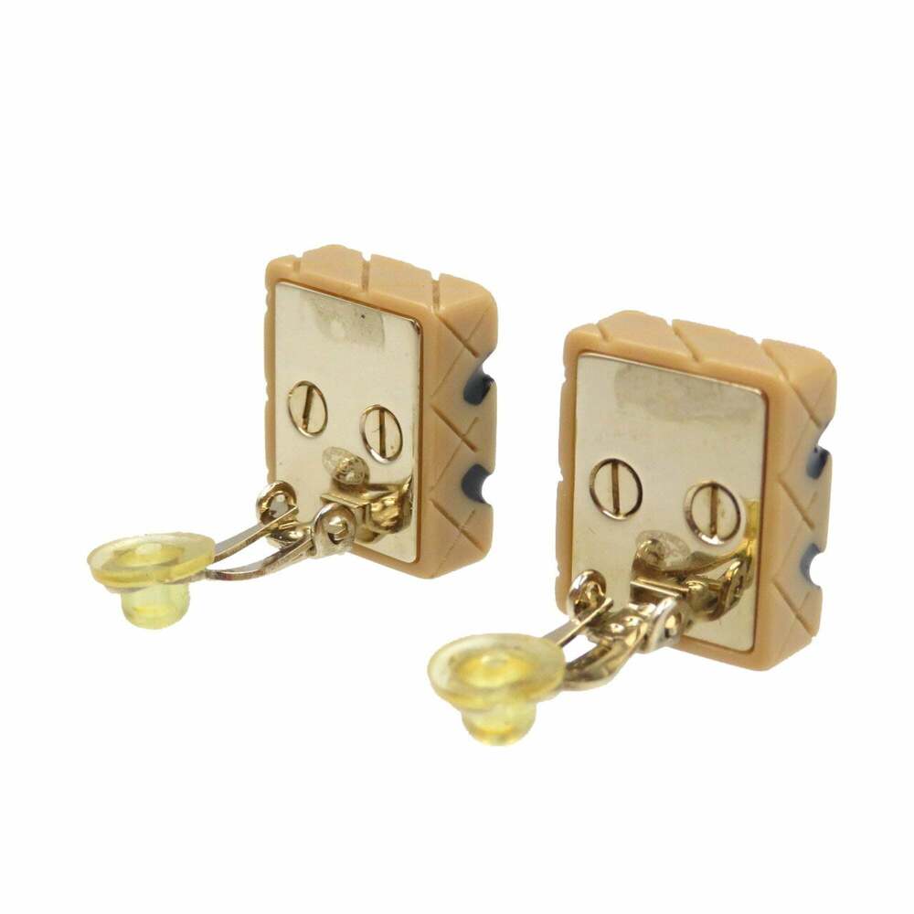 CHANEL Authentic Black Logo Earrings - Picture 4 of 5